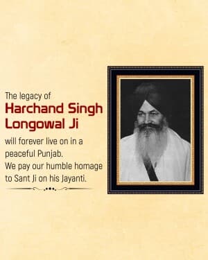 Harchand Singh Longowal Jayanti image