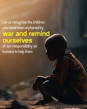 World Day Of War Orphans Facebook Poster