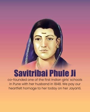 Savitribai Phule Jayanti banner