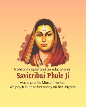 Savitribai Phule Jayanti event poster