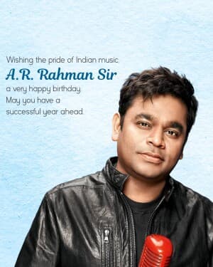 A. R. Rahman Birthday banner