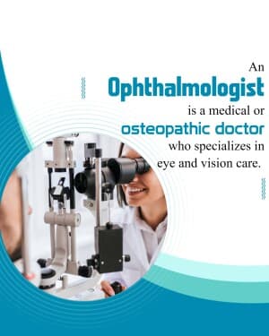 Ophthalmologist promotional poster