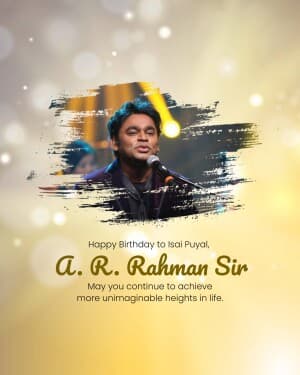 A. R. Rahman Birthday post