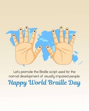 World Braille Day event poster