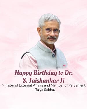 S. Jaishankar Birthday graphic