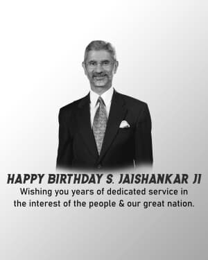 S. Jaishankar Birthday flyer