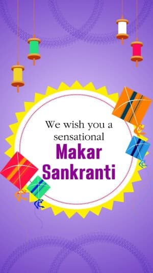 Makar Sankranti Insta Story illustration