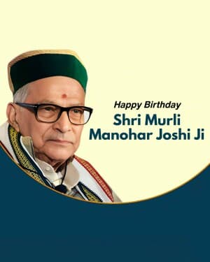 Murli Manohar Joshi Birthday illustration