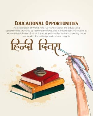 Importance of World Hindi Day poster