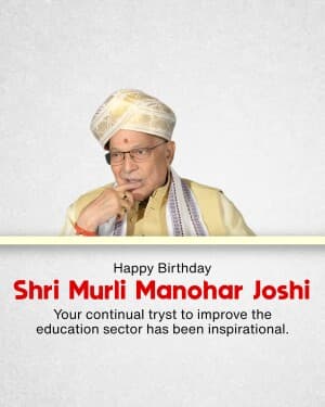 Murli Manohar Joshi Birthday post