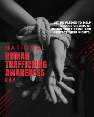 National Human Trafficking Awareness Day event poster