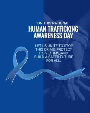 National Human Trafficking Awareness Day poster