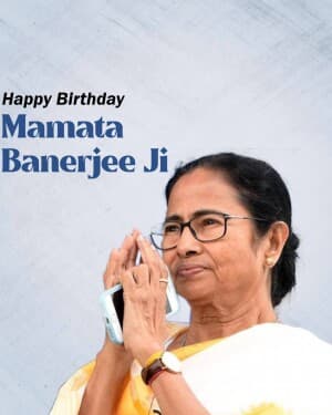 Mamata Banerjee Birthday illustration