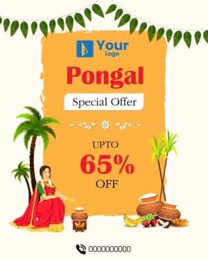 Pongal Offers Social Media template