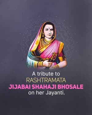 Jijabai Shahaji Bhosale Jayanti illustration