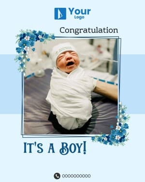 It's a Boy & It's a Girl facebook template