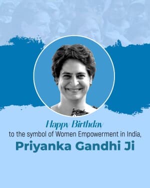 Priyanka Gandhi Birthday image