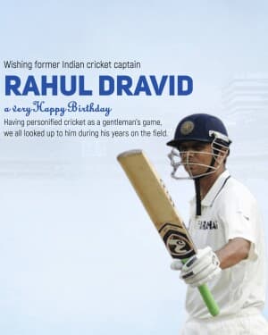 Rahul Dravid Birthday graphic