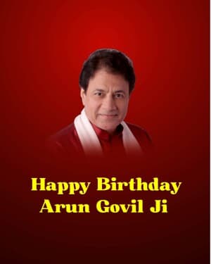 Arun Govil Birthday illustration