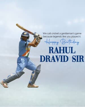Rahul Dravid Birthday poster