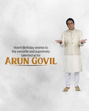 Arun Govil Birthday flyer