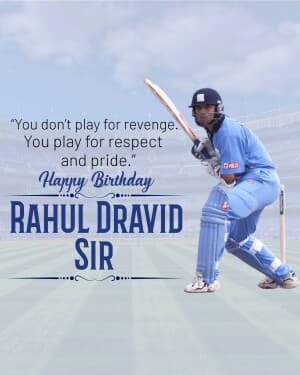 Rahul Dravid Birthday flyer