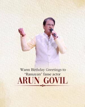 Arun Govil Birthday poster