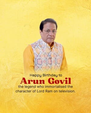 Arun Govil Birthday event poster