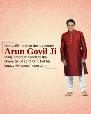 Arun Govil Birthday post