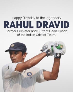 Rahul Dravid Birthday image