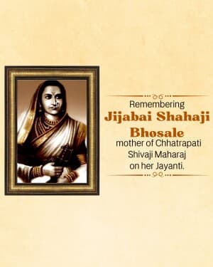 Jijabai Shahaji Bhosale Jayanti image