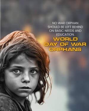 World Day Of War Orphans event poster