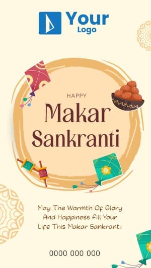 Makar Sankranti Wishes marketing flyer