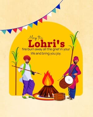 Happy Lohri event advertisement