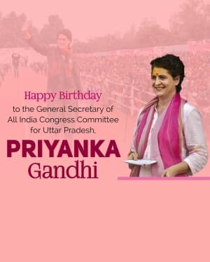 Priyanka Gandhi Birthday post