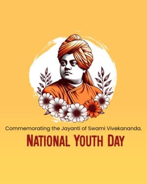 National Youth Day whatsapp status poster