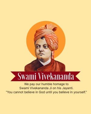 Swami Vivekananda Jayanti poster