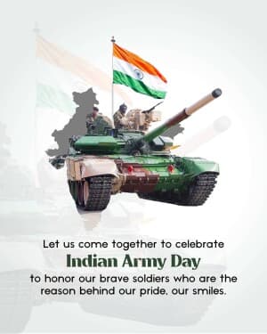 Indian Army Day event advertisement