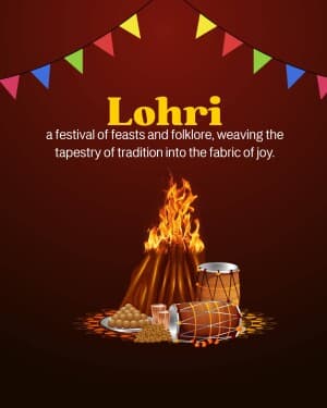 Importance of Lohri event poster