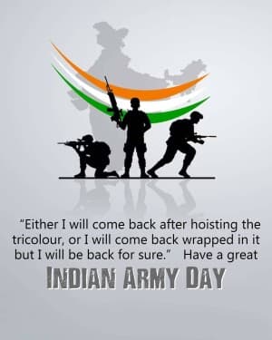 Indian Army Day flyer