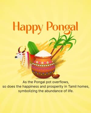 Importance of Pongal event poster