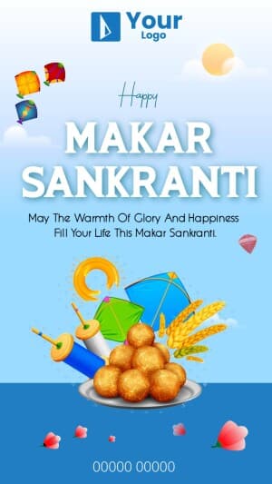 Makar Sankranti Wishes Instagram Post template