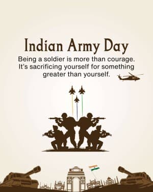 Indian Army Day event poster