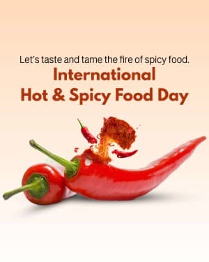International Hot & Spicy Food Day illustration