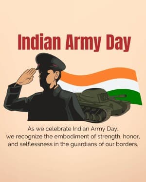 Importance of Indian Army Day flyer