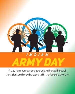 Importance of Indian Army Day poster