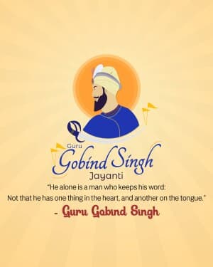 Guru Gobind Singh Jayanti flyer