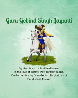 Guru Gobind Singh Jayanti event poster