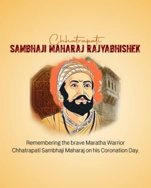 Sambhaji Maharaj Rajyabhishek flyer