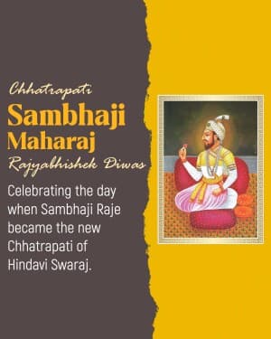 Sambhaji Maharaj Rajyabhishek banner